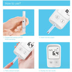 Big Sale 50%🌟Glucose Monitor Kit – LCD Display, 25 Test Strips & 25 Lancets Included