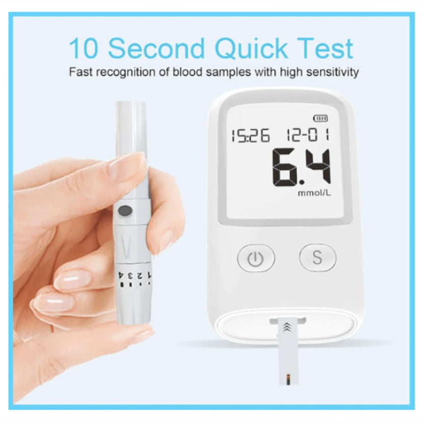 Big Sale 50%🌟Glucose Monitor Kit – LCD Display, 25 Test Strips & 25 Lancets Included