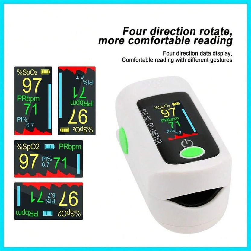 OFF 50% - Finger Pulse Oximeter Fast SpO2 & Heart Rate Monitor with Display