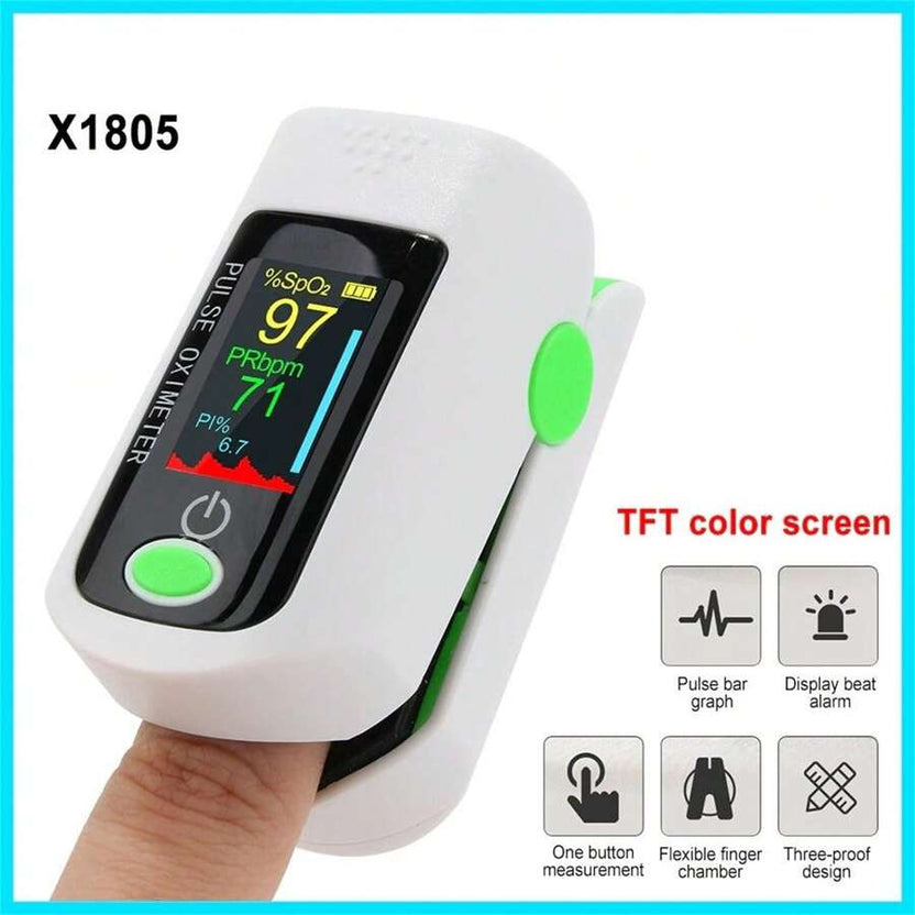 OFF 50% - Finger Pulse Oximeter Fast SpO2 & Heart Rate Monitor with Display